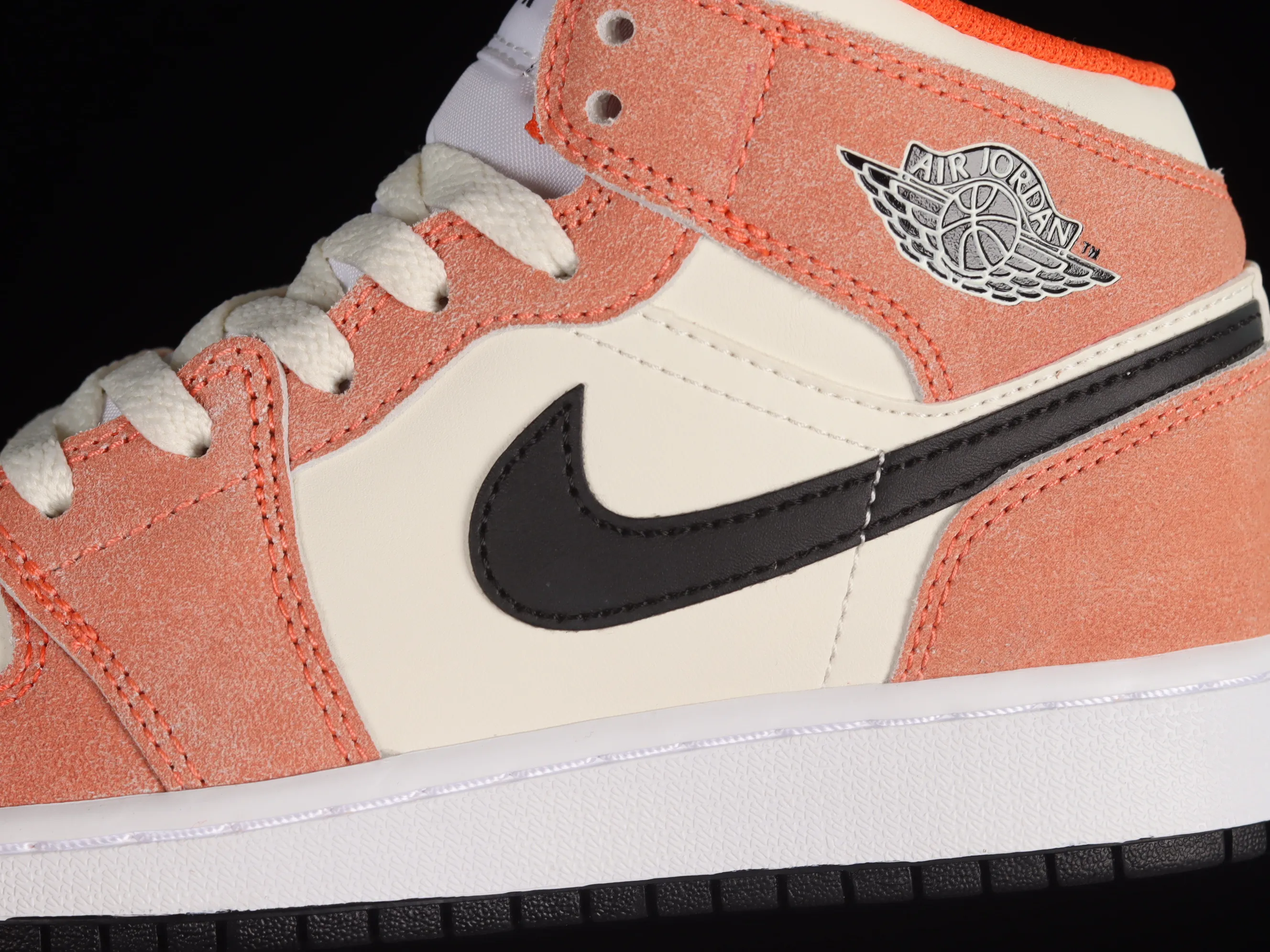 All categories Air Jordan Jordan series basketball shoes Air Jordan 1 High G version pure original Air Jordan 1 Mid GS "Orange Suede" AJ1 Joe 1 orange suede mid-top basketball shoes DV1336-800
